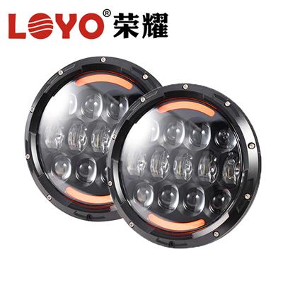 IP67 7" 105W OSRAM LED headlight for wrangler, 7 inch round headlight for Harley