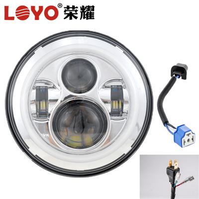 car accessories auto parts led headlight for wrangler high quality round 7 inch headlight led for offroad