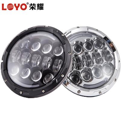 DOT SAE 7 inch 105W Round hi/lo beam Jeep headlight with white DRL Amber turning light