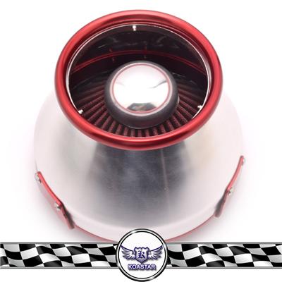 Top Quality Hot Sell Blue Red Silver Auto Air Intake 76-100mm Neck Aluminum Power Intake Filter