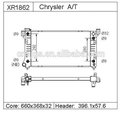 Radiator for DODGE CARAVAN/ CHRYSLER VOYAGER / TOWN OE : 732778/4682626 DPI: 1862