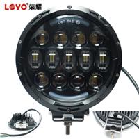 Car accessories 7inch led round headlamp for jeep 105w hi/lo beam work light with drl for truck