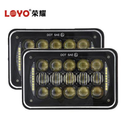 Wholesale 48W high quality 4x6 rectangularled headlight truck offroad 5" 5D 4x6 inch led car headlight