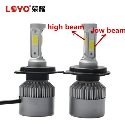 High power 3sides COB led chip cars with led headlights h1 h4 h7 h13 9005 9004 led bulbs for cars auto