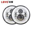 Wholesale 7 inch 45w round motorcycle high/low beam led headlight with angel eyes for Jeep