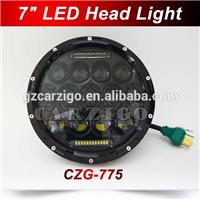 CZG-775 7" 75W led headlight with high & low beam DOT SAE E9 CE ROHS FCC certificated vehicle accessory 7 inch 75W LED car lamp