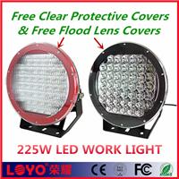 high power led worklights red/black housing 225w led work light 10'' led driving lamp for offroad