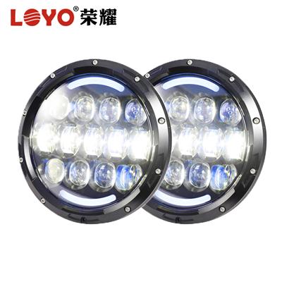 Hi/Lo Beam Round 7 inch DRL Turn Signal 7'' 105W led headlight for jeep