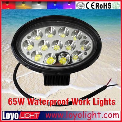 High Brightness 5W X 13PCS Oval 65W led spotlights for trucks