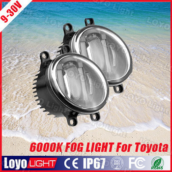 Newest! Super bright lens fog light 12V 24V IP67 waterproof 10W led car fog light for toyota