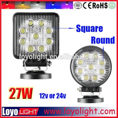 27w square 9 led work light 4 inch Universal Work light for Truck/Tractor/4x4/Off Road/ATV/Vehicle/Bus