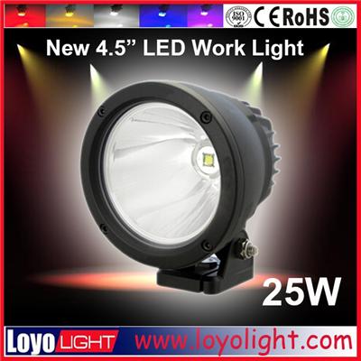 Hot 4" 2500lm 2.1A@12V 25W IP67 Off Road light led waterproof Single 25W LED WORK LIGHT