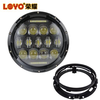 New design 7" headlamp motorcycle led hi/lo beam headlight with daymaker for harely