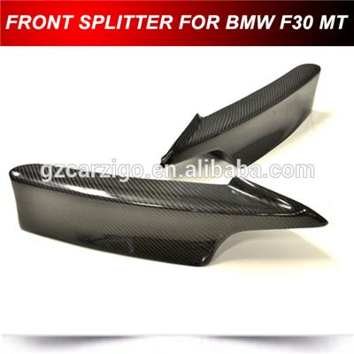 CARBON FIBER SPLITTER FOR BMW F30 SEDAN W/ M-TECH M SPORT FRONT BUMPER (Fits: BMW)