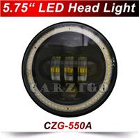 CZG-550A motorcycle accessories 50w led headlight 5.75" round LED head light with high low beam amber angel eye for harley moto