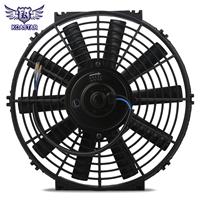 JDM racing black slim 12 inch push pull radiator engine bay cooling fan universal 12v