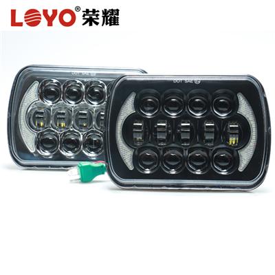 High quality 7x6 5x7 105W 5x7" H4/H13 Plug LED driving light Rectangle Patented 5x7" LED Headlight