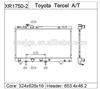 Radiator forToyota Tercel / Paseo AT OE : 16400-11650 / 16400-11651 / 16400-11720 DPI : 1750
