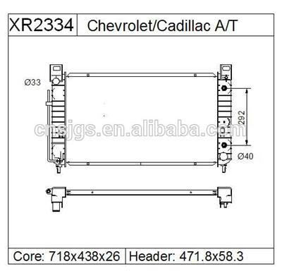 Radiator For CADILLAC Escalade 02-05 oe: 52486598 DPI:2334