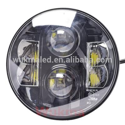 For Jeep headlights, LandRover, Defender, 7 inch LED upgrade,Head Light Set, RHD, E-certified
