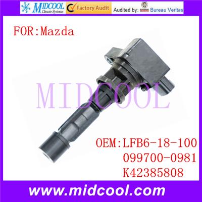 Auto Ignition Coil LFB6-18-100 , 099700-0981 , K42385808 FOR Mazda 5