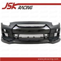 T-KAIRA STYLE HALF CARBON FIBER FRONT BUMPER FOR 2008-2016 NISSAN GTR R35 CBA DBA