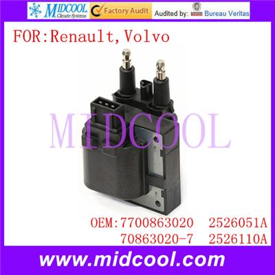 Auto Ignition Coil 7700863020 2526051A 2526110A 70863020-7 FOR Renault Volvo