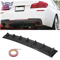 Auto Racing Carbon Look Lower Rear Bumper Lip Diffuser Shark Fin Design