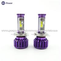 Universal Car Headlight Kit Purple H11 H13 H4 9005 B2 COB Decode LED Headlight Bulbs 6500K P13 Car Headlamp Fog Light