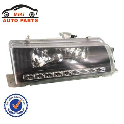 For Corolla EE90 AE92 Head Lamp Black with LED Auto Body Kit