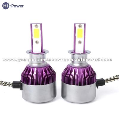 Universal Car Headlight Kit C6 Purple 6500K 4000LM 36W H1 H3 H7 H11 9005 9006 880 LED Bulbs H4 5202 Car Headlight Lamp