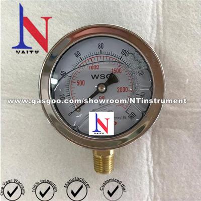 100mm Bayonet Ring Bezel Bottom Connection Pressure Gauge