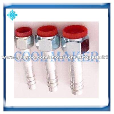 3 Pcs Auto Air Conditioning R134a Aluminum Hose Fittings Pipe Tube Bent/Straight