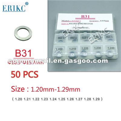 ERIKC B31 Diesel Injector Washer And Fuel Injection Shim Kits,Different Types Of Gasket Size:1.20mm--1.29mm