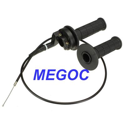 1 Pair Black 22mm Throttle Grips Twist Cable For Pit Dirt Bike 50cc 160cc-1