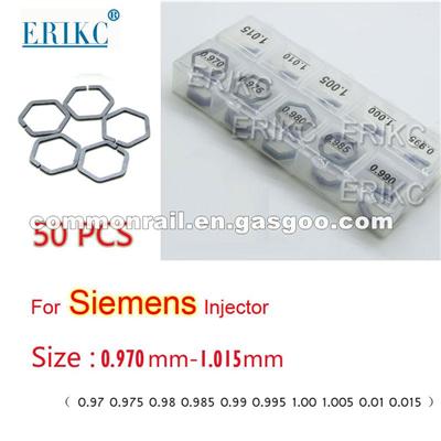 New ERIKC Siemens Injector Nozzle Needle Valve Shim And Calibration Shim For Injector,Common Rail Lift Shim Set Size: 0.970mm--1.015mm