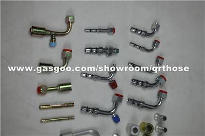 Through Pipe With Al Jacket R134a High& Low Pressure Valve Air Conditioning Hose Fitting