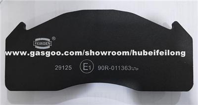 Brake Pad WVA29125 With ECE R90 Heavy Duty Truck