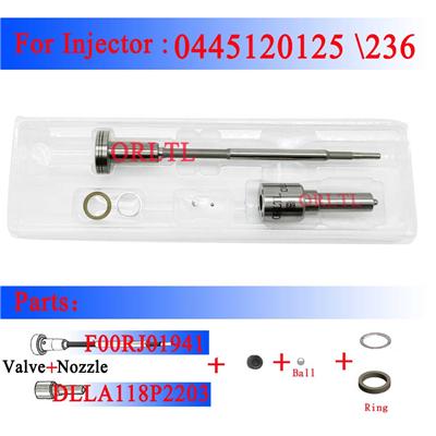 Diesel Valve F00RJ01941 Jet Nozzle DLLA118P2203 (0433172203) Repair Kits Fuel For Bosch 0 445 120 125