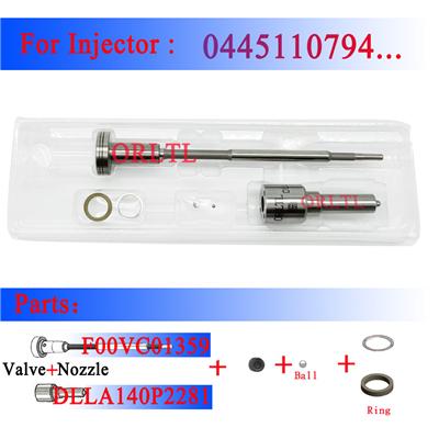 Spray Nozzle DLLA140P2281 (0433172092) Repair Kits F 00R J04 132 Fuel Pump Valve F00VC01359 For Bosch 0445110465