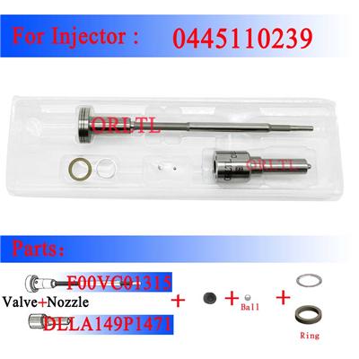 F 00V C01 315 Common Rail Control Valve DLLA149P1471 (0433171914) Fuel Nozzle Parts Repair Kits For 0445110239