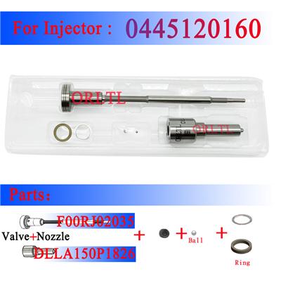 Injector Valve Assy F00RJ02035 Spray Nozzle DLLA150P1826 (0433172114) Fuel Repair Kits F00RJ03493 For 0445120160