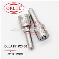 ORLTL Black Coated Needle Nozzle DLLA151P2488 (0433172488) Diesel Injector Nozzle DLLA 151 P 2488 For Bosch 0445110691