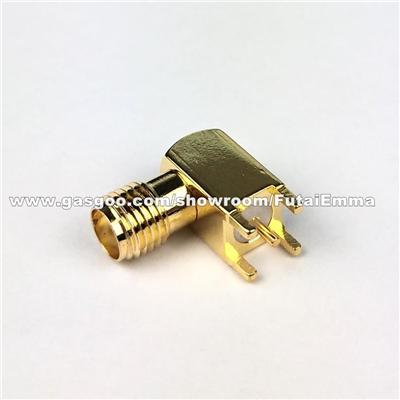 SMA Female Right Angle PCB RF Coaxial Connector