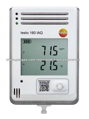 Testo 160 IAQ - WiFi Data Logger With Display And Integrated Sensors For Temperature, Humidity, CO2 And Atmospheric Pressure