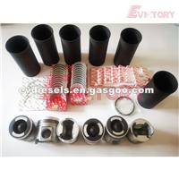 6WA1 Engine Rebuild Kit Piston Ring Liner Gasket Bearing Valve