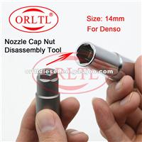 ORLTL Injector Nozzle Cap Nut Assembly And Disassembly Tools Pressure Cap Common Rail Injector Removal Tool 14mm For Denso