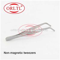 ORLTL Injector Repair Tool Non-Magnetic Tweezers Pinch Steel Ball / Clamp The Ceramic Ball Stainless Steel Tweezers