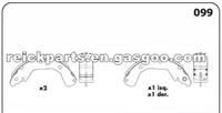 CHEVROLET SPIN 2017 BRAKE SHOE S1680 S1001