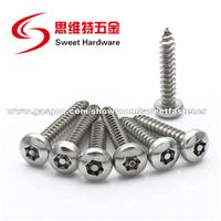 A2 Stainless Steel 304 Countersunk Flat Head Torx Pin-In Self Tapping Security Screws